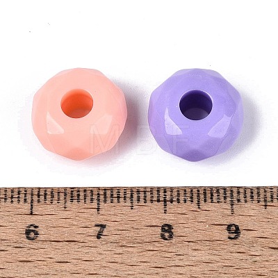 Opaque Plastic European Beads KY-N025-16-1