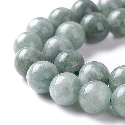 Natural White Jade Imitation Burmese Jade Beads Strands G-I299-F09-8mm-1