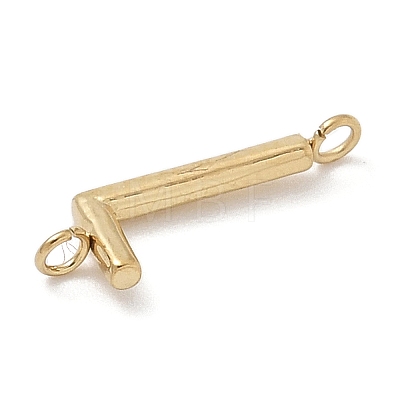 304 Stainless Steel Letter Connector Charms LS-STAS-M108-01G-12-1