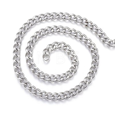 304 Stainless Steel Curb Chains STAS-P219-03-1