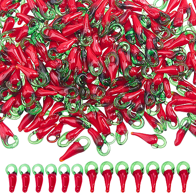 200Pcs 2 Styles Handmade Lampwork Pendants LAMP-HY0001-18-1