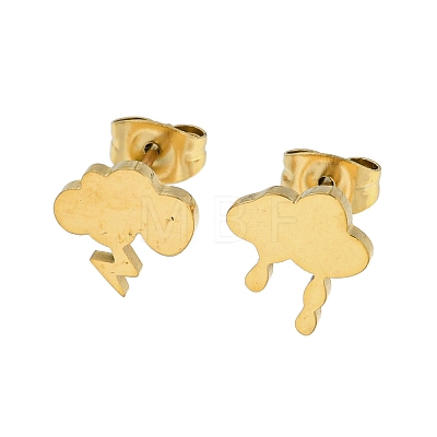 304 Stainless Steel Stud Earrings EJEW-G384-03F-1