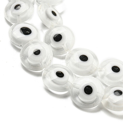 Handmade Evil Eyes Lampwork Beads Strands LAMP-H001-11A-01-1