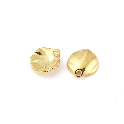 Brass Lotus Leaf Charms X-KK-V015-19G-1