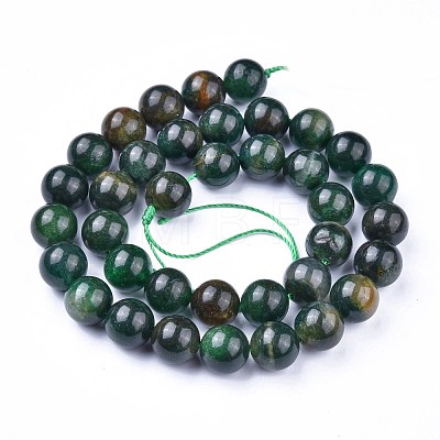 Natural Fuchsite Beads Strands G-K412-02-10mm-1