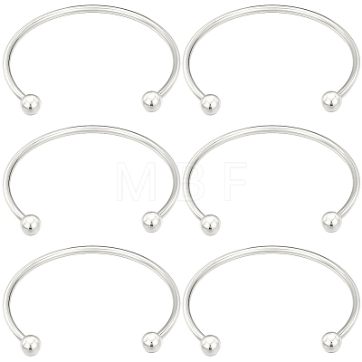 6Pcs Brass Cuff Bangle Making KK-BBC0022-74-1