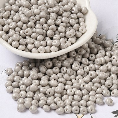 6/0 Opaque Baking Paint Glass Seed Beads SEED-M012-02A-10-1