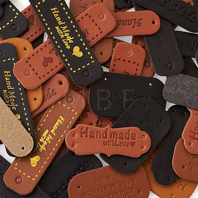 PU Leather Labels DIY-TA0003-24-1