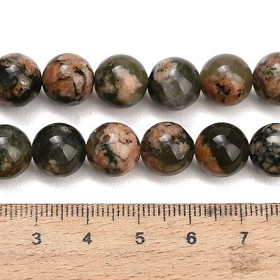 Natural Green Rutilated Quartz Beads Strands G-G475-A02-10mm-1