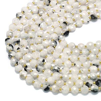 Natural Rainbow Moonstone Beads Strands G-K389-B78-01-1