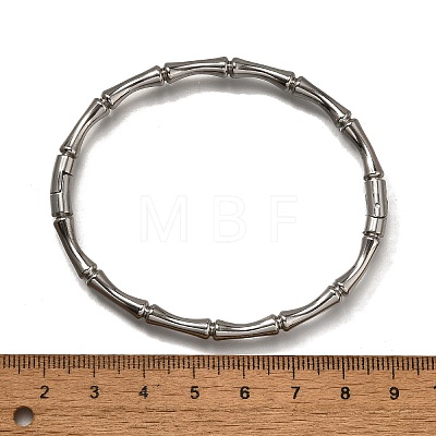 304 Stainless Steel Bamboo Joint Hinged Bangle JB757A-1