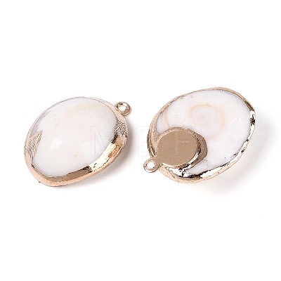 Electroplated Natural Shell Pendants BSHE-T015-14-1