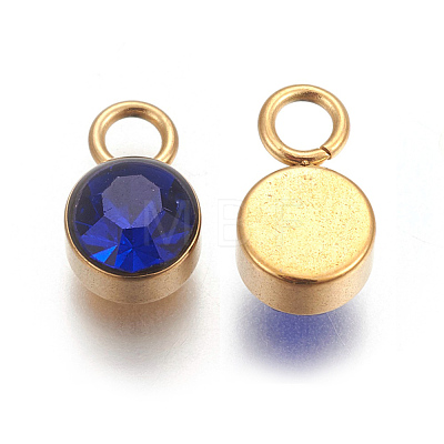 Glass Rhinestone Charms STAS-F189-B06-1