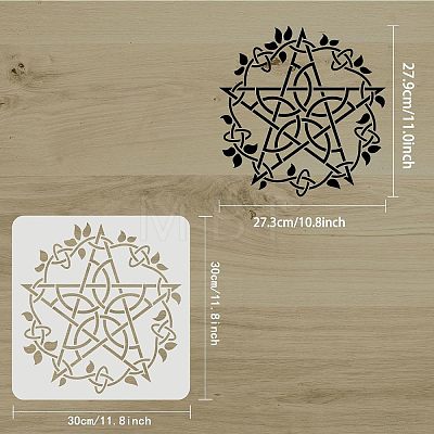 Large Plastic Reusable Drawing Painting Stencils Templates DIY-WH0172-637-1