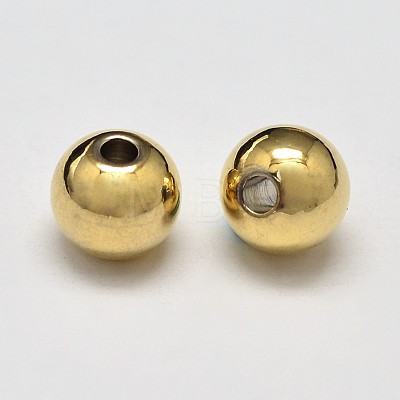 Rack Plating Brass Round Spacer Beads X1-KK-I601-4mm-G-RS-1