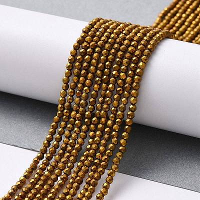 Electroplate Glass Beads Strands GLAA-H021-01A-FP04-1