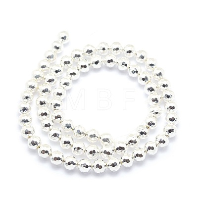 Electroplate Non-magnetic Synthetic Hematite Beads Strands G-L485-02B-S-1