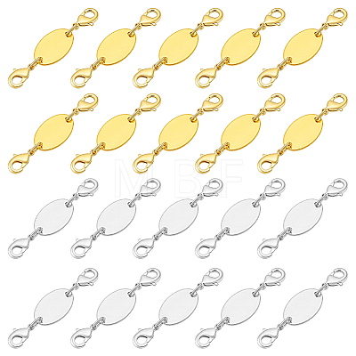 20Pcs 2 Colors Oval Brass Connector Charms HJEW-PH02502-1