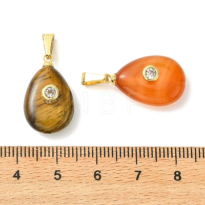 Natural Gemstone Pendants PALLOY-JF05945-1