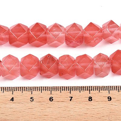 Cherry Quartz Glass Beads Strands G-T138-30-1