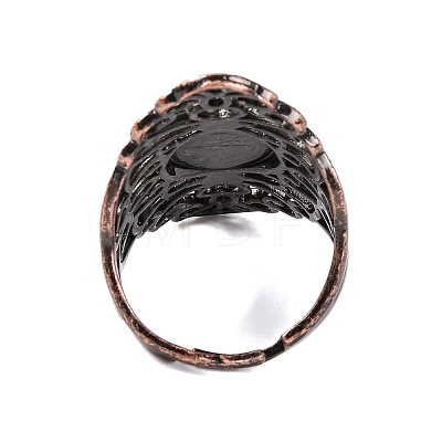 Synthetic Goldstone Retro Finger Rings RJEW-B067-02R-22-1