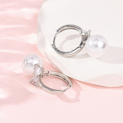 Bowknot with Round Brass Hoop Earrings EJEW-D351-12P-1