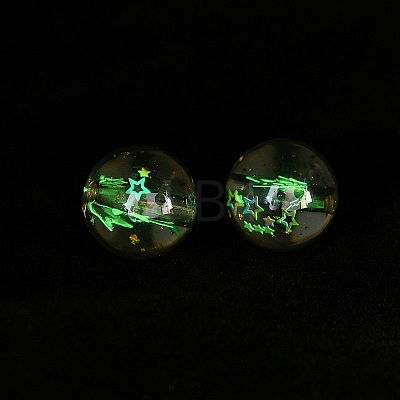 Luminous Transparent Resin Beads RESI-F073-03B-1