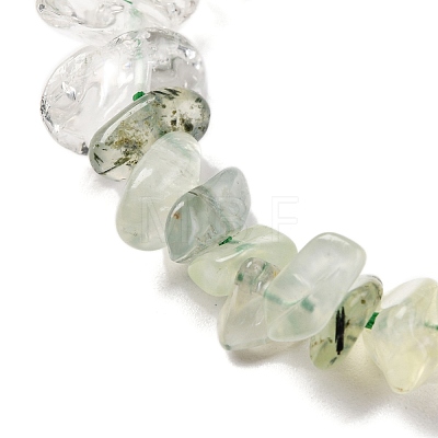 Natural Quartz Crystal & Prehnite Beads Strands G-L610-A03-01-1