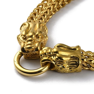 Ion Plating(IP) 304 Stainless Steel Wheat Chain Necklaces NJEW-P288-15G-1