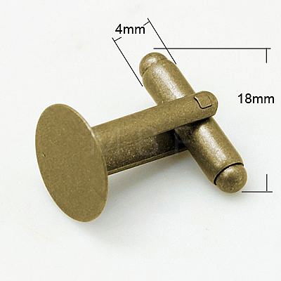Brass Cuff Button KK-E106-AB-NF-1