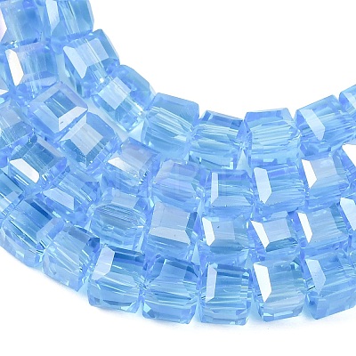 Electroplate Glass Beads Strands EGLA-D018-4x4mm-41-1