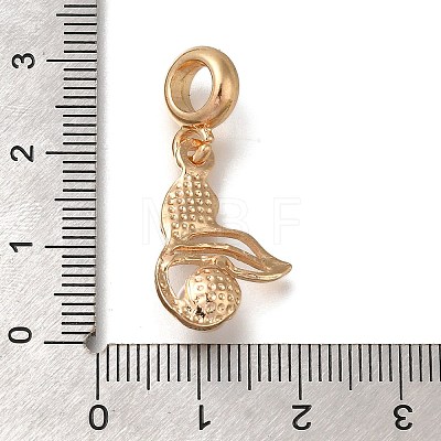 Rack Plating Alloy Crystal Rhinestone European Dangle Charms PALLOY-P307-16G-1