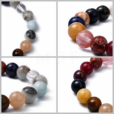 Assorted Stone Beads Bracelets BJEW-Q300-1