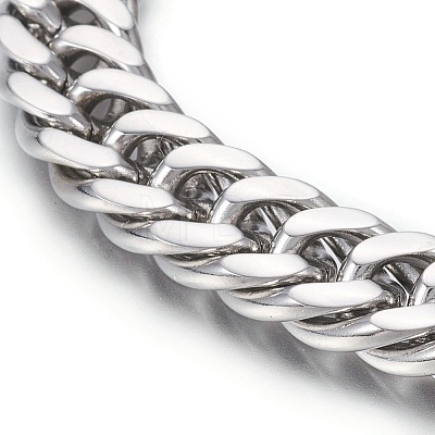 304 Stainless Steel Wheat Chain Bracelets BJEW-L665-07P-1