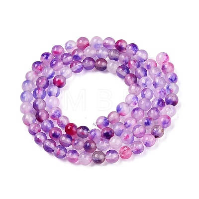 Dyed Natural White Jade Beads Strands G-T140-4mm-A10-1