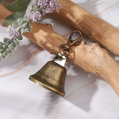 Iron Bell Pendants Decoration HJEW-JM02226-1