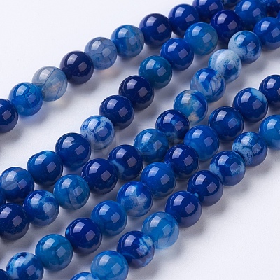 Natural Agate Beads Strands X-G-G754-07-8mm-1