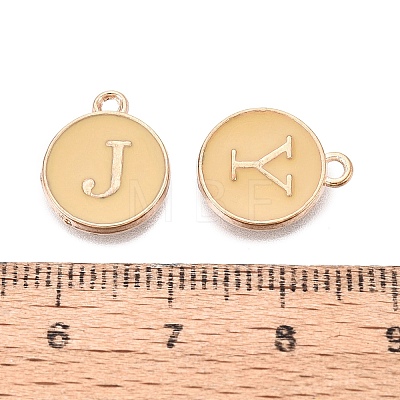 Initial Letter A~Z Alphabet Enamel Charms ENAM-Q437-06-1
