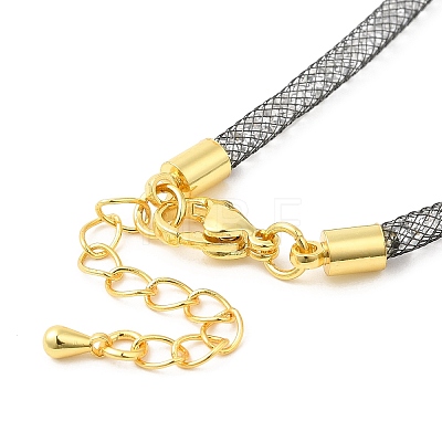 Brass Mesh Chain Link Bracelet Making DIY-B066-01G-03-1
