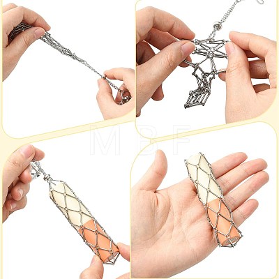 Stainless Steel Portable Lipstick Pouch Pendant Decorations HJEW-FS00108-1