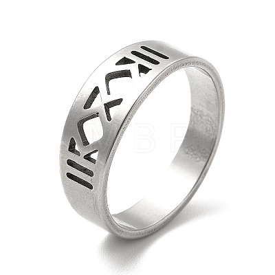 Non-Tarnish 201 Stainless Steel Finger Rings RJEW-G278-08P-1