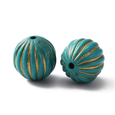 Plating Acrylic Beads KY-WH0046-04E-1