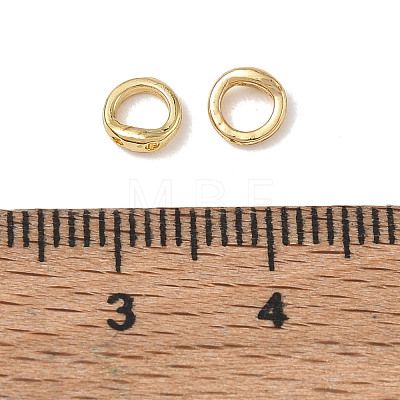 Brass Ring Charm Connectors KK-CBA50B0-24G-1