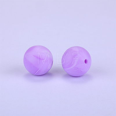 Round Silicone Focal Beads SI-JX0046A-68-1