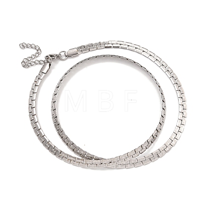 Non-Tarnish 304 Stainless Steel Chain Necklaces NJEW-R266-08P-1