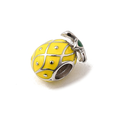 925 Sterling Silver Enamel European Beads STER-Z013-07P-06-1