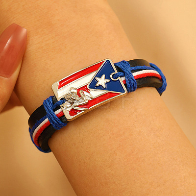 PU Leather Cord Bracelets FS-WG46779-05-1