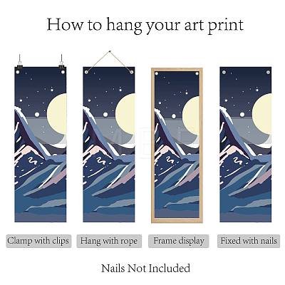 Printed Cloth Hanging Wall Decorations HJEW-WH0180-005-1