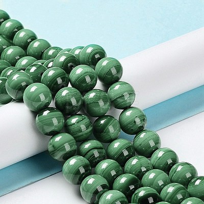 Natural Malachite Beads Strands G-F571-27AB1-16mm-1