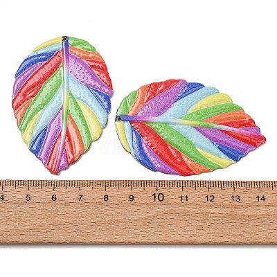 Rainbow Color Printed Iron Pendants RN-CBA3547-02F-1